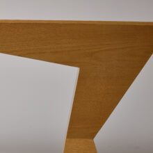 Vintage Italian console table in beech 1980s geometric design 5
