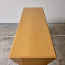 Vintage Italian console table in beech 1980s geometric design 7