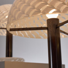 Carlo Nason LT 354 table lamps for Mazzega in Murano glass 1970s 11