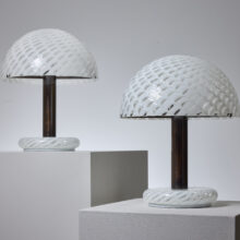 Carlo Nason LT 354 table lamps for Mazzega in Murano glass 1970s 2