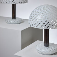 Carlo Nason LT 354 table lamps for Mazzega in Murano glass 1970s 3