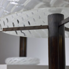 Carlo Nason LT 354 table lamps for Mazzega in Murano glass 1970s 8