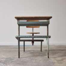 Jean Prouvé Pupitre monoplace réglable n° 800 for Ateliers Jean Prouve in 1952 school desk 9