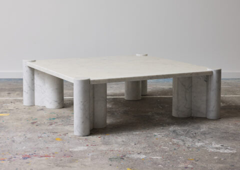 Gae Aulenti Jumbo coffee table Carrara marble Italy 1965 1970's 1