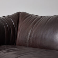 Mario Bellini vintage 'Le Bambole' sofa in brown leather for B&B Italia 1972 1980s 5