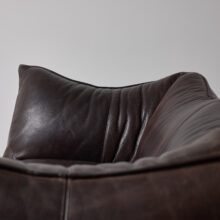 Mario Bellini vintage 'Le Bambole' sofa in brown leather for B&B Italia 1972 1980s 6