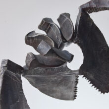 Simon Benetton abstract sculpture in metal Italy 1971 1970s 4