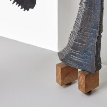 Simon Benetton abstract sculpture in metal Italy 1971 1970s 6