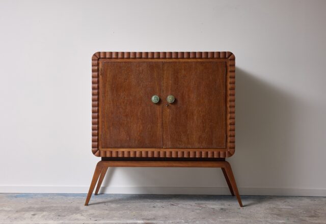 Vintage Italian bar cabinet in oak 1940s 1