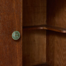 Vintage Italian bar cabinet in oak 1940s 4