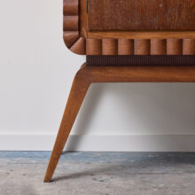 Vintage Italian bar cabinet in oak 1940s 5