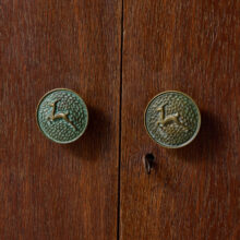 Vintage Italian bar cabinet in oak 1940s 7