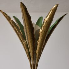 Angelo Lelii floor lamp with hammered brass leaves for Arredoluce 1950s 10