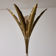Angelo Lelii floor lamp with hammered brass leaves for Arredoluce 1950s 5
