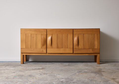 French sideboard in solid elm by Maison Regain France 1960s 1970s 1