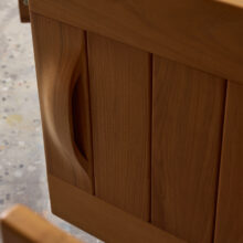 French sideboard in solid elm by Maison Regain France 1960s 1970s 9