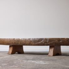 Wabi Sabi coffee table in solid Dutch elm 1960 1977 2