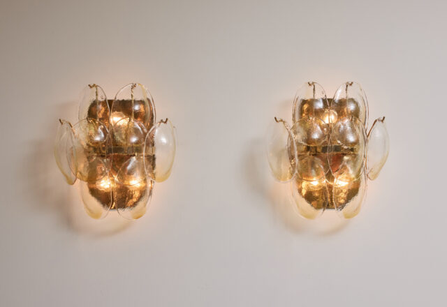La Murrina Murano glass wall lamps 1980s vintage Italian design 1