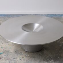 Alien coffee table by Yasuhiro Shito in stainless steel for Cattelan Italia 1990s 2000s Space Age 3