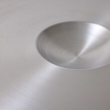 Alien coffee table by Yasuhiro Shito in stainless steel for Cattelan Italia 1990s 2000s Space Age 6