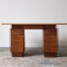 Italian Rationalist writing desk in walnut in the manner of Melchiorre Bega 1940s 2 Italian Rationalist writing desk in walnut in the manner of Melchiorre Bega 1940s 2