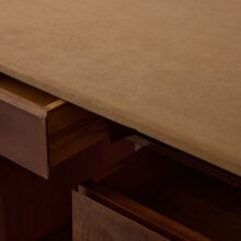 Italian Rationalist writing desk in walnut in the manner of Melchiorre Bega 1940s 6 Italian Rationalist writing desk in walnut in the manner of Melchiorre Bega 1940s 6