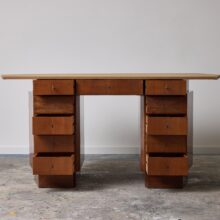 Italian Rationalist writing desk in walnut in the manner of Melchiorre Bega 1940s 8 Italian Rationalist writing desk in walnut in the manner of Melchiorre Bega 1940s 8