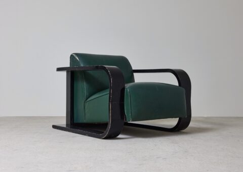 Modernist French lounge chair 1940's 1 1