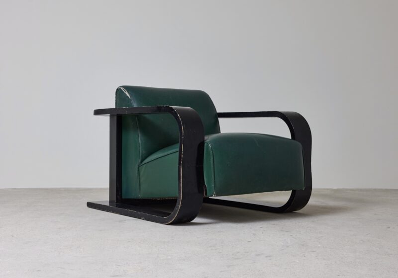 Modernist French lounge chair 1940's 1 1
