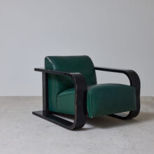 Modernist French lounge chair 1940's 5