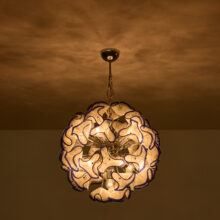 Italian floral chandelier 1960s vintage hanging lamp 5