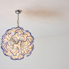 Italian floral chandelier 1960s vintage hanging lamp 6