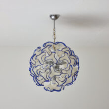 Italian floral chandelier 1960s vintage hanging lamp 7