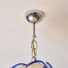 Italian floral chandelier 1960s vintage hanging lamp 8