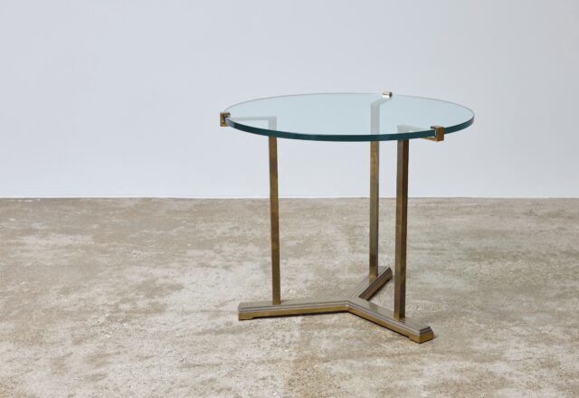 Peter Ghyczy T137 brass & glass side table 1970s 1
