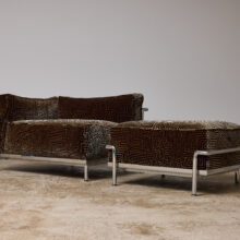 Le Corbusier LC3 lounge chair with ottoman for Cassina 1980s 4 Le Corbusier LC3 lounge chair with ottoman for Cassina 1980s 4