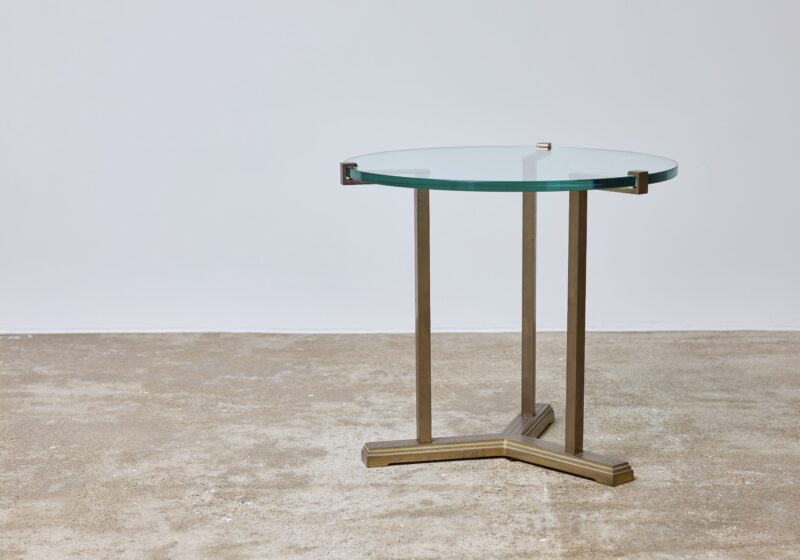 Peter Ghyczy T137 50cm brass & glass side table 1970s 1