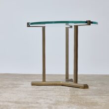 Peter Ghyczy T137 50cm brass & glass side table 1970s 2
