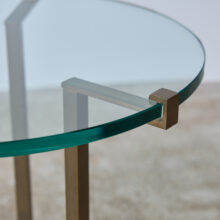 Peter Ghyczy T137 50cm brass & glass side table 1970s 5
